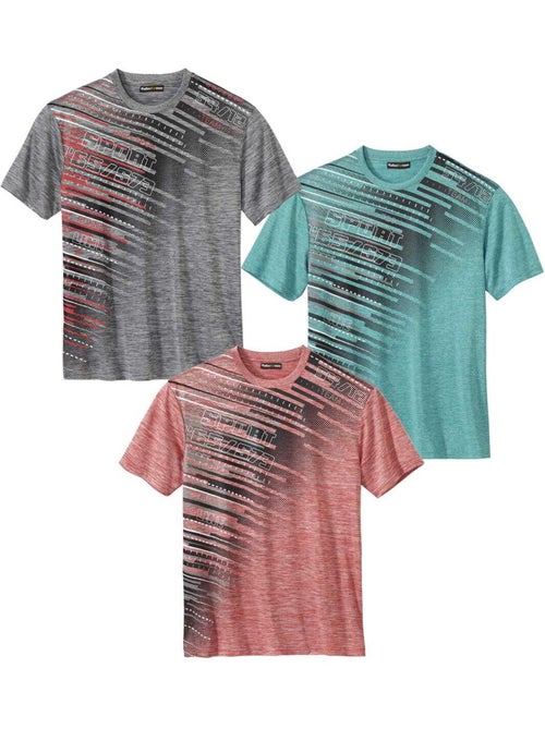 Lot de 3 Tee-Shirts Sport et Loisirs   - ATLAS FOR MEN - Kiabi