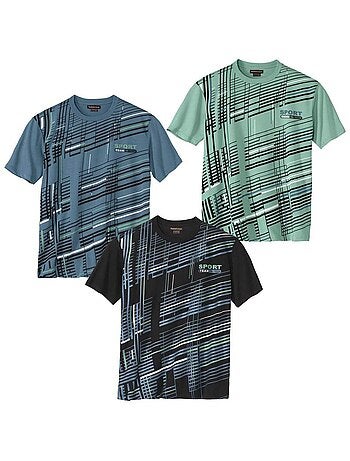 Lot de 3 Tee-Shirts Sport Graphic - ATLAS FOR MEN