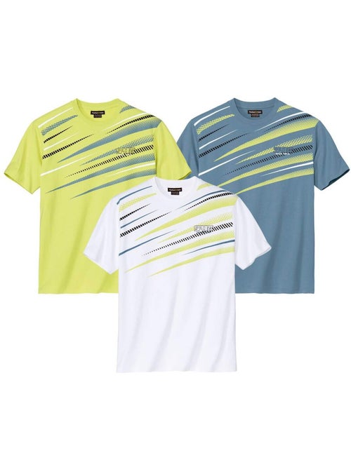 Lot de 3 Tee-Shirts Sport Imprimé Graphique   - ATLAS FOR MEN - Kiabi