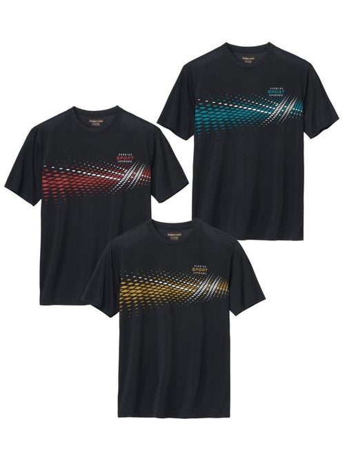 Lot de 3 Tee-Shirts Sport Imprimé Graphique  - ATLAS FOR MEN - Kiabi