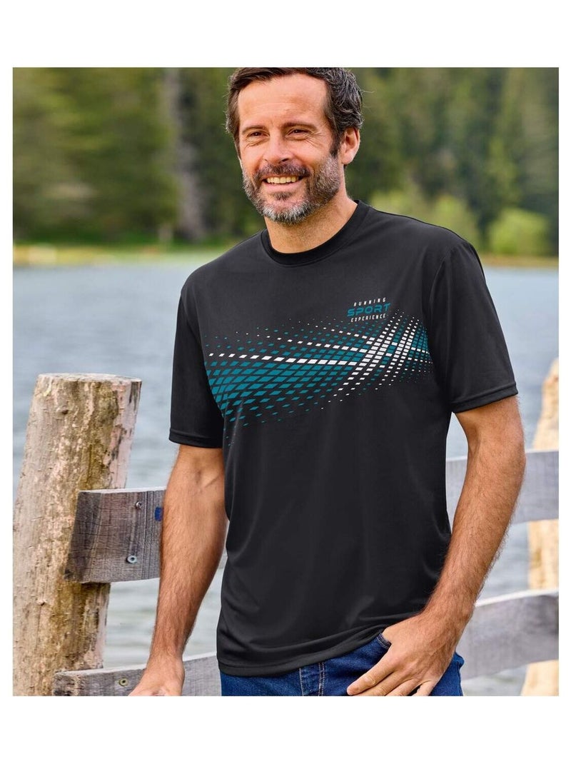 Lot de 3 Tee-Shirts Sport Imprimé Graphique  - ATLAS FOR MEN Noir - Kiabi