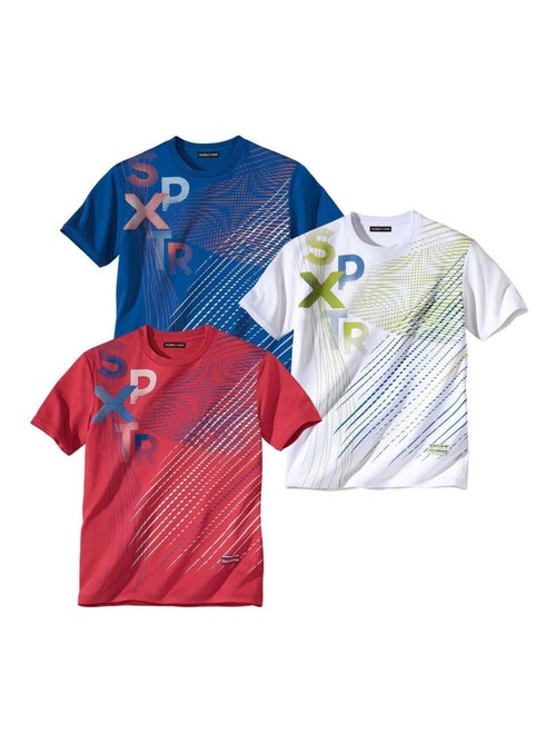 Lot de 3 Tee-Shirts Sport Performer   - ATLAS FOR MEN - Kiabi