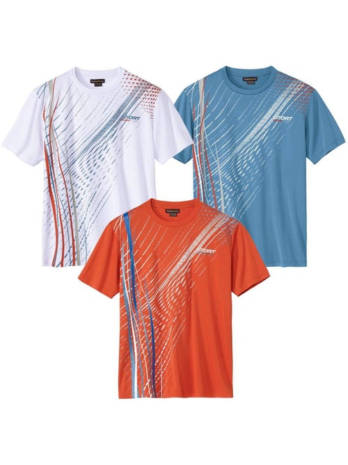 Lot de 3 Tee-Shirts Sport Summer   - ATLAS FOR MEN - Kiabi