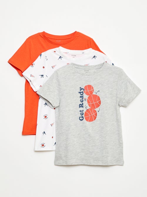 Lot de 3 tee-shirts style 'basket' - Kiabi