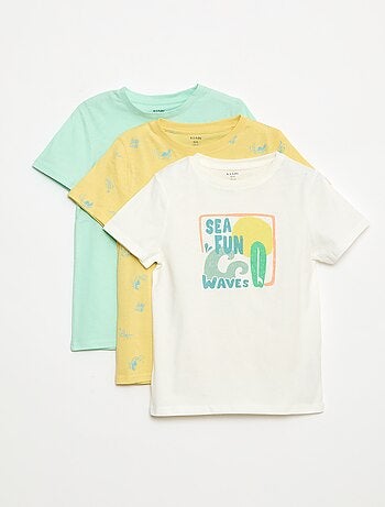 Lot de 3 tee-shirts style 'palmier'