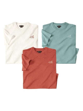 Lot de 3 Tee-Shirts Unis Désert  - Atlas For Men