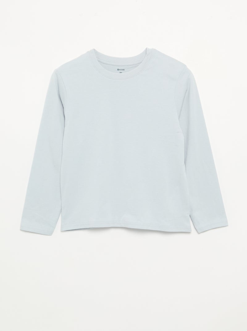 Lot de 3 tee-shirts unis Gris - Kiabi