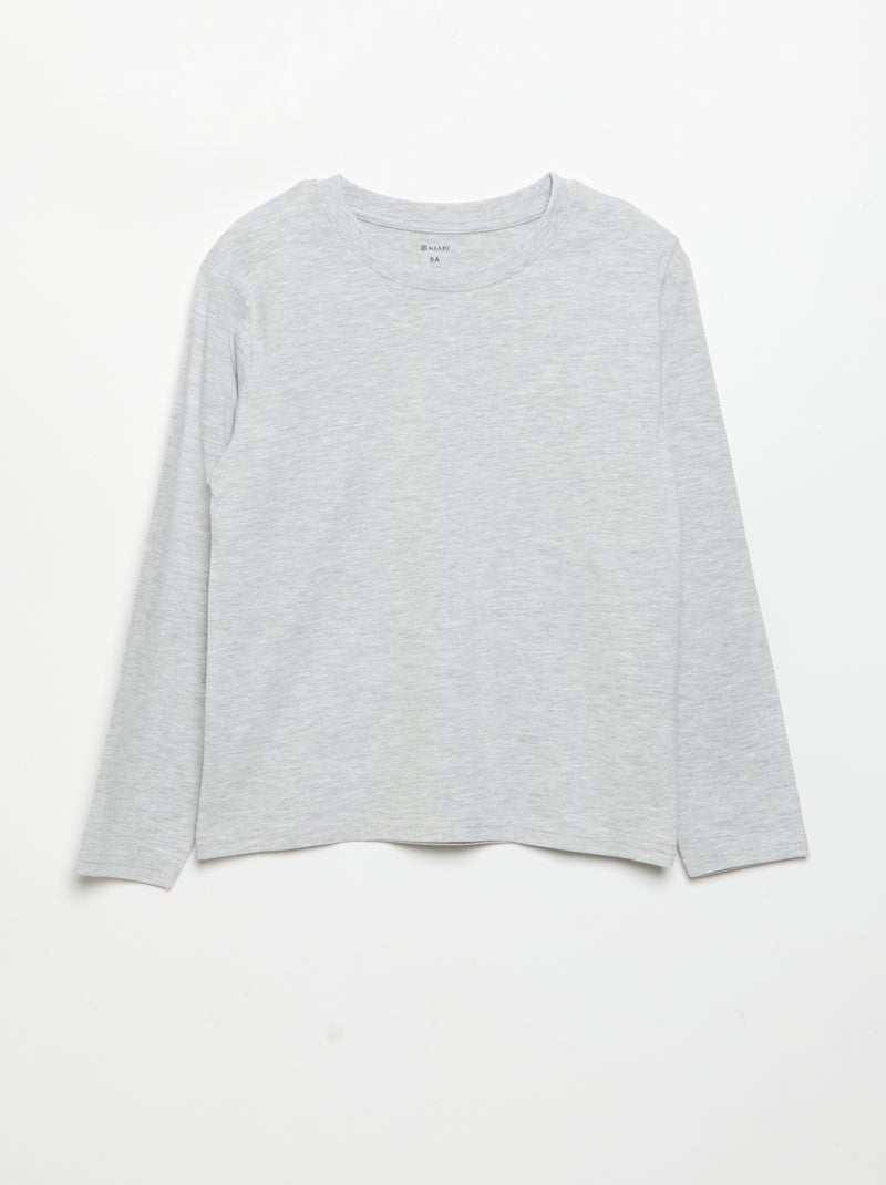 Lot de 3 tee-shirts unis Noir - Kiabi