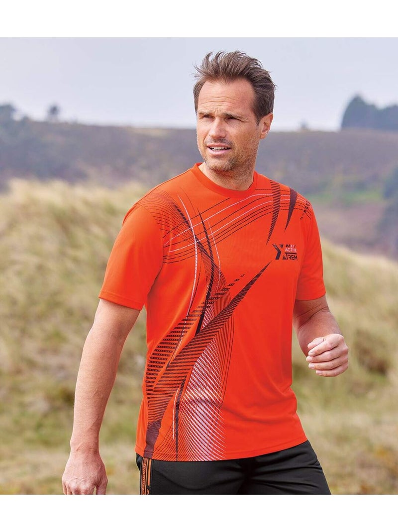 Lot de 3 Tee-Shirts XTREM   - ATLAS FOR MEN Noir Orange - Kiabi