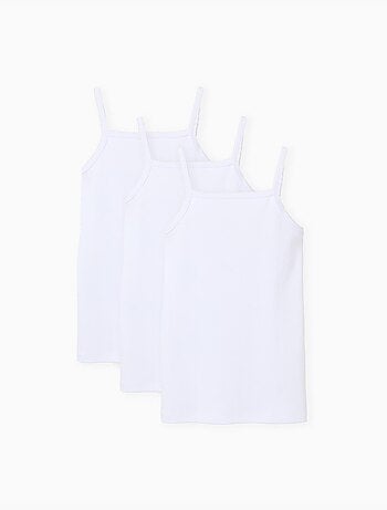 Lot de 3 tops à bretelles en coton