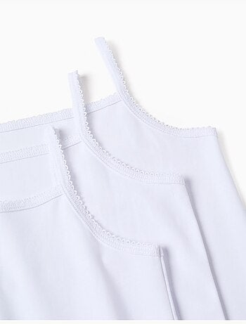 Lot de 3 tops à bretelles en coton