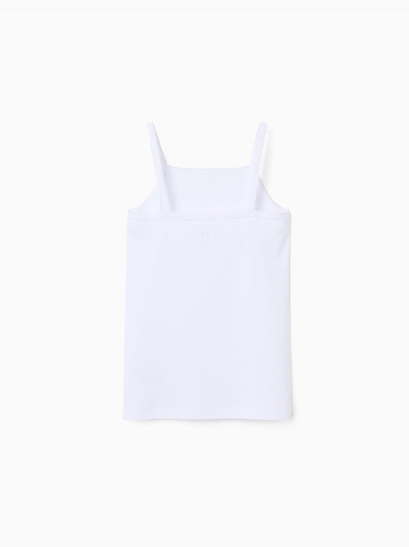 Lot de 3 tops à bretelles en coton Blanc - Kiabi