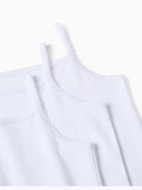 Lot de 3 tops à bretelles en coton - Kiabi
