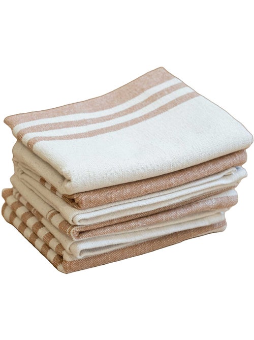 Lot de 3 torchons 100% coton lavé - Kiabi