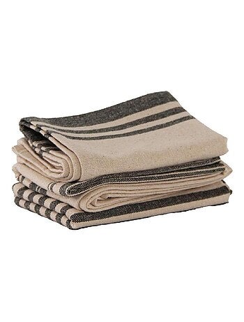 Lot de 3 torchons 100% coton lavé