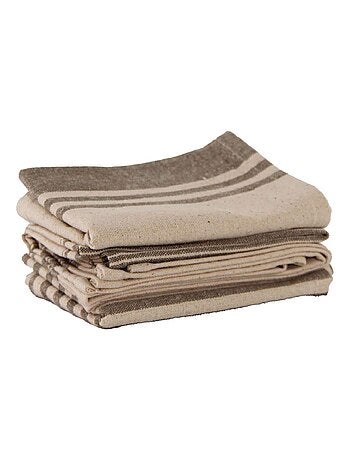 Lot de 3 torchons 100% coton lavé