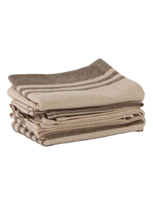 Lot de 3 torchons 100% coton lavé - Kiabi