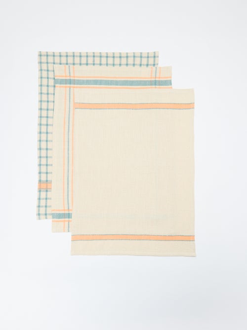 Lot de 3 torchons 50 x 70 cm - Kiabi Home - Kiabi Lot de 3 torchons 50 x 70 cm - Kiabi Home - Kiabi