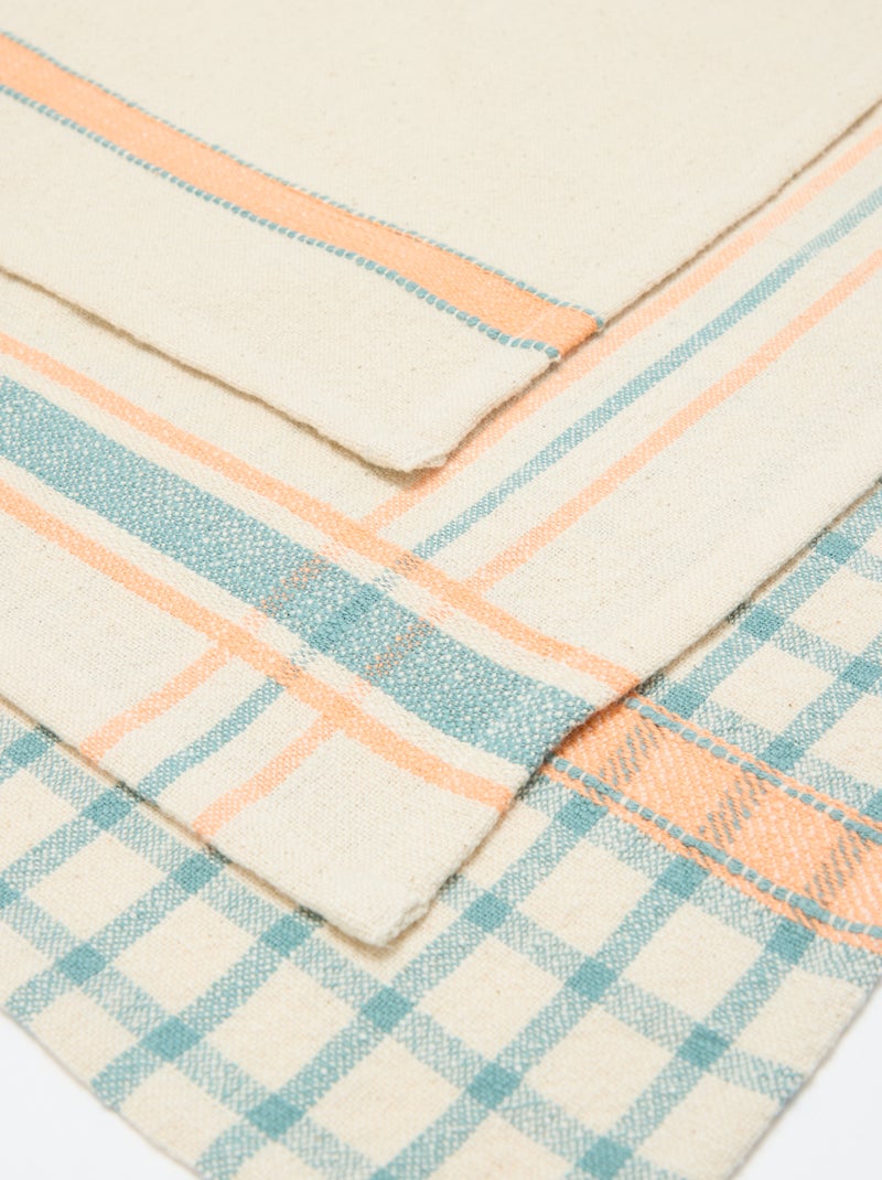 Lot de 3 torchons 50 x 70 cm - Kiabi Home Bleu - Kiabi