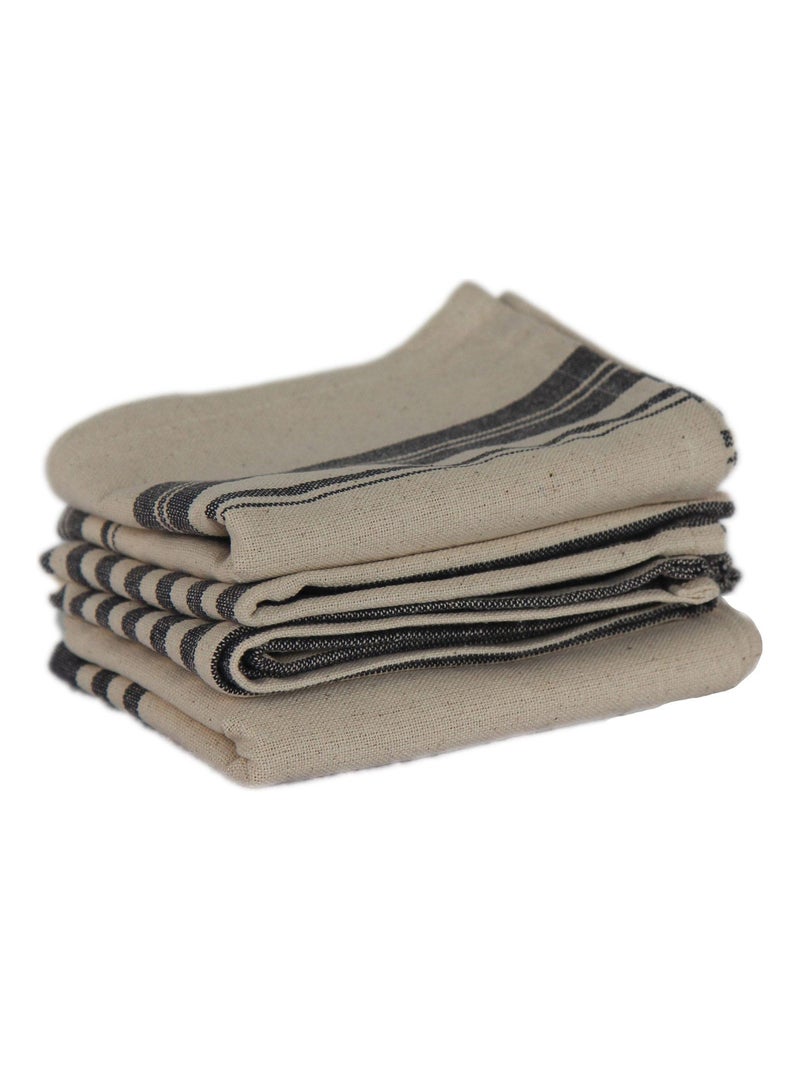 Lot de 3 torchons 50 x 70 cm Prunelle gris anthracite - Kiabi