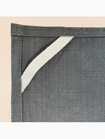 Lot de 3 torchons blanc et gris 50x70cm