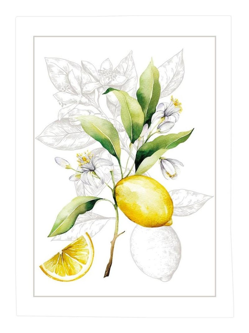 Lot de 3 Torchons Citron Beige - Kiabi
