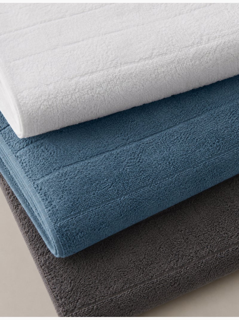 Lot de 3 torchons de cuisine 100 % coton, couleurs assorties, tissu éponge - Gamusi. Blanc Gris Bleu - Kiabi