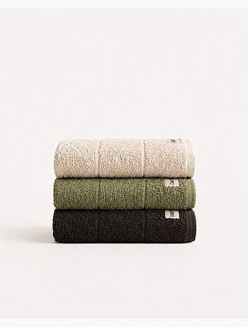 Lot de 3 torchons de cuisine 100 % coton, couleurs assorties, tissu éponge - Gamusi.
