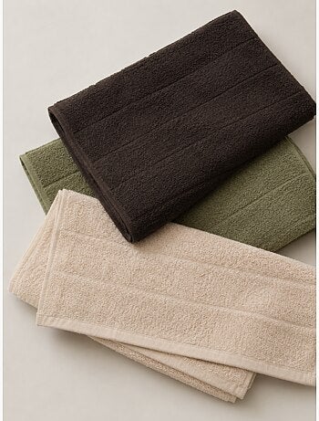 Lot de 3 torchons de cuisine 100 % coton, couleurs assorties, tissu éponge - Gamusi.
