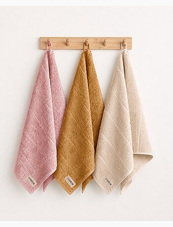 Ensemble de bain 100 % coton, éponge 600 g/m², avec boucle de suspension - Gamusi
