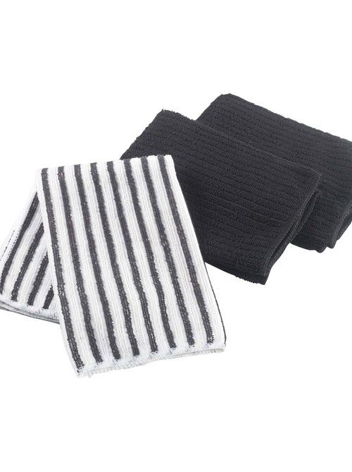 Lot de 3 torchons de cuisine en microfibre ultra-absorbants - Kiabi