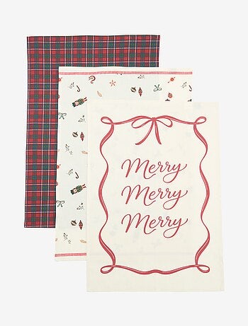 Lot de 3 torchons de Noël imprimés - KIABI Home
