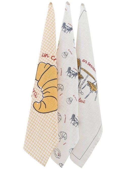 Lot de 3 torchons en coton FRA - Kiabi