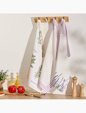 Lot de 3 torchons en coton GARRIGUE