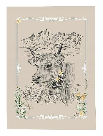 Lot de 3 torchons en coton sergé