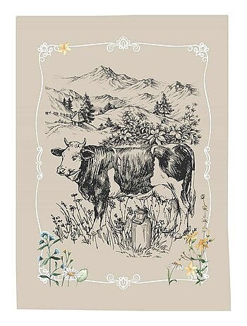 Lot de 3 torchons en coton sergé