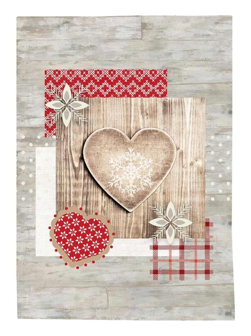 Lot de 3 torchons en coton sergé Blanc Rouge - Kiabi