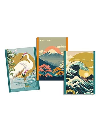 Lot de 3 torchons en coton sergé