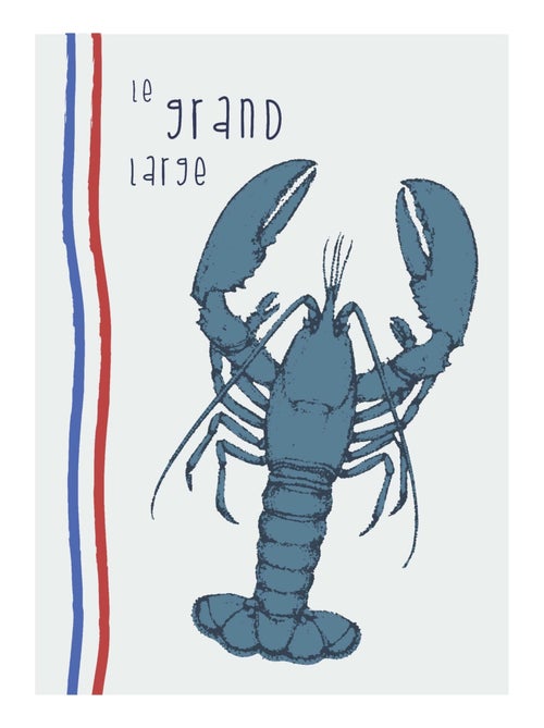 Lot de 3 torchons illustrations marines en coton lavé - Kiabi Lot de 3 torchons illustrations marines en coton lavé - Kiabi