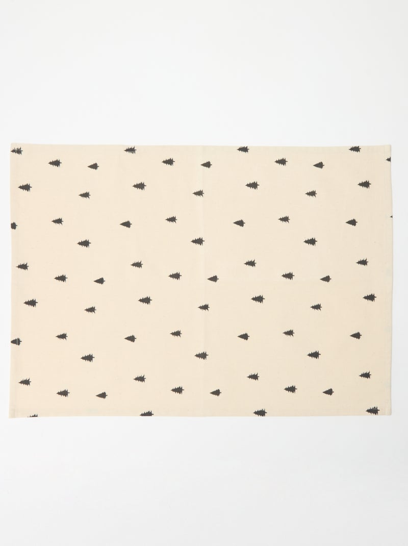 Lot de 3 torchons imprimé Noël en coton 50x70 cm Noir - Kiabi