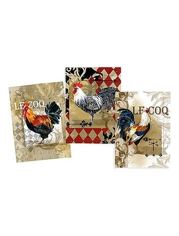 Lot de 3 Torchons Le Coq