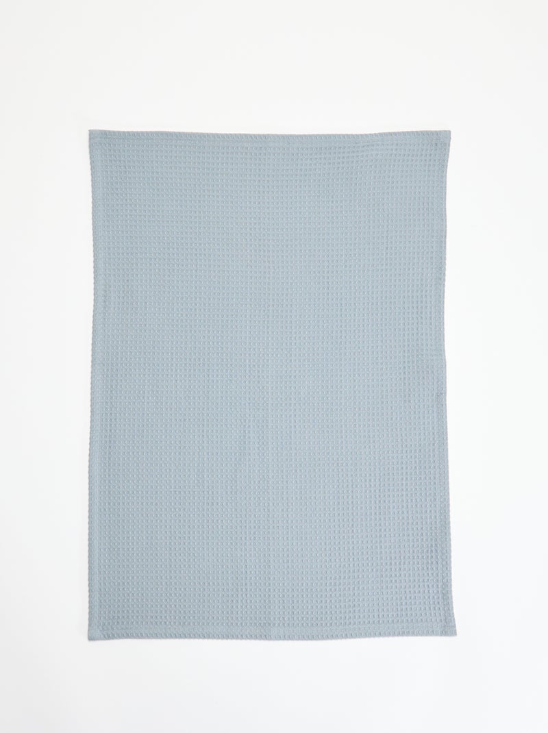 Lot de 3 torchons rectangulaires en nid d'abeilles Bleu - Kiabi