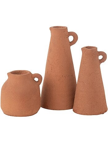 Lot de 3 vases terre cuite style pichets - AFIBEL