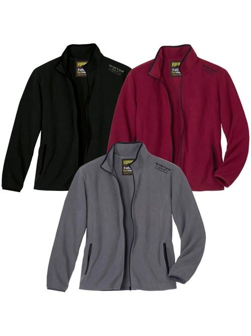 Lot de 3 Vestes Micropolaires  - ATLAS FOR MEN - Kiabi