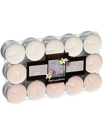 Lot de 30 bougies parfumées chauffe-plat NINA