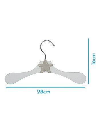 Lot de 30 cintres en bois pour bébé, enfant avec crochet pivotant - Monsieur Bébé