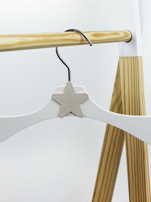 Lot de 30 cintres en bois pour bébé, enfant avec crochet pivotant - Monsieur Bébé - Kiabi