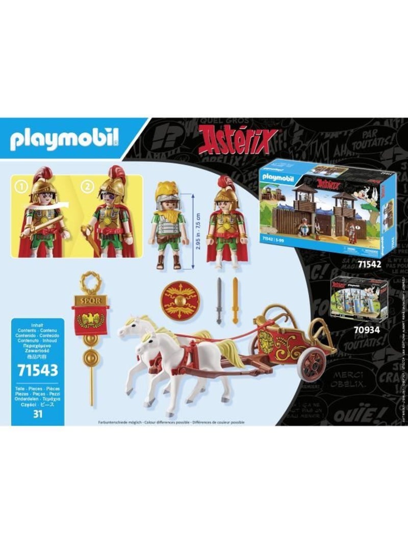 Lot de 31 figurines - Char romain et chevaux - PLAYMOBIL Astérix N/A - Kiabi