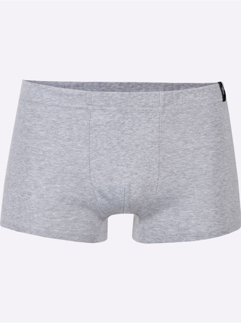Lot de 4  - Boxer Côtes Fines - Taille Standard - Witt Gris chiné - Kiabi