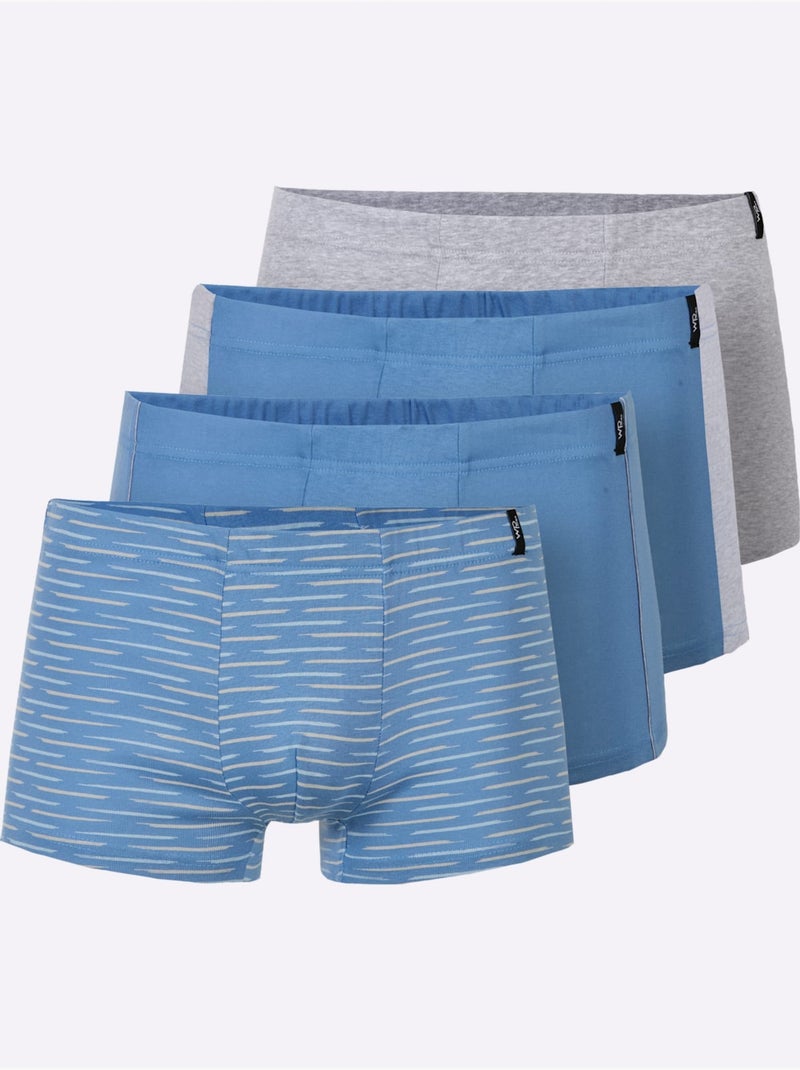 Lot de 4  - Boxer Côtes Fines - Taille Standard - Witt Gris chiné - Kiabi